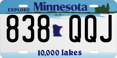 MN license plate 838QQJ