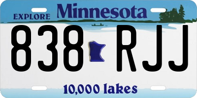 MN license plate 838RJJ