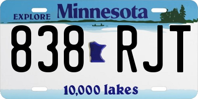 MN license plate 838RJT