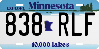 MN license plate 838RLF