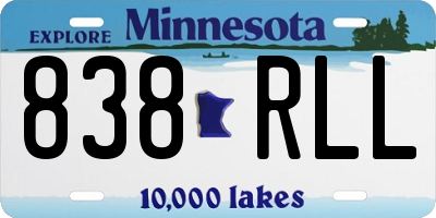 MN license plate 838RLL