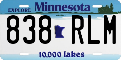 MN license plate 838RLM