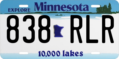 MN license plate 838RLR