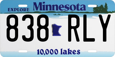 MN license plate 838RLY