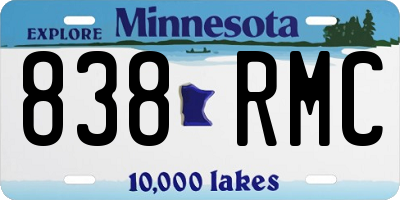 MN license plate 838RMC