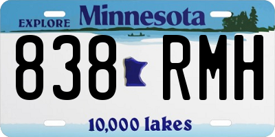 MN license plate 838RMH