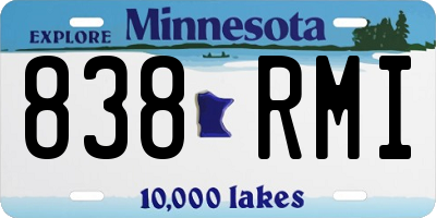MN license plate 838RMI