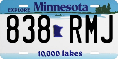 MN license plate 838RMJ