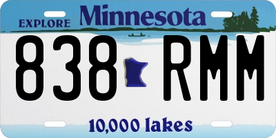 MN license plate 838RMM