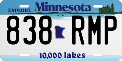 MN license plate 838RMP