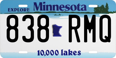 MN license plate 838RMQ