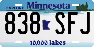 MN license plate 838SFJ