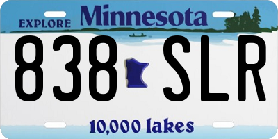 MN license plate 838SLR