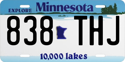 MN license plate 838THJ