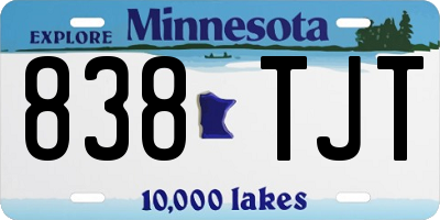 MN license plate 838TJT