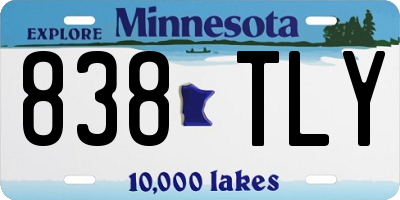 MN license plate 838TLY