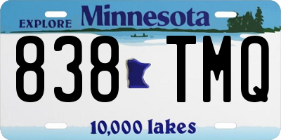 MN license plate 838TMQ