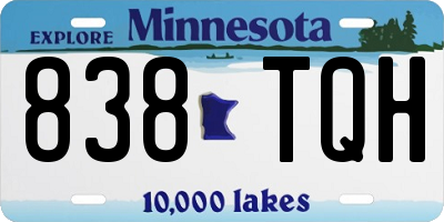 MN license plate 838TQH