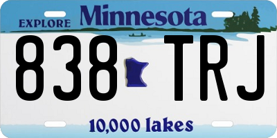 MN license plate 838TRJ