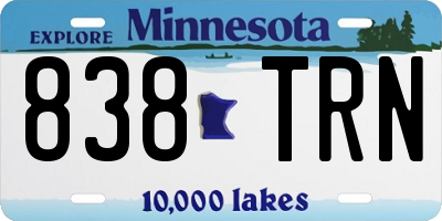 MN license plate 838TRN