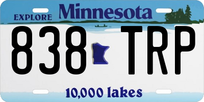 MN license plate 838TRP