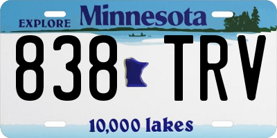 MN license plate 838TRV