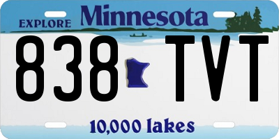 MN license plate 838TVT