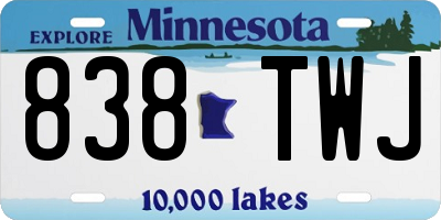 MN license plate 838TWJ