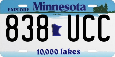 MN license plate 838UCC