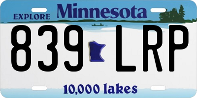 MN license plate 839LRP