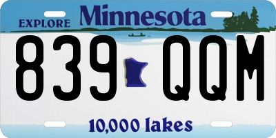 MN license plate 839QQM