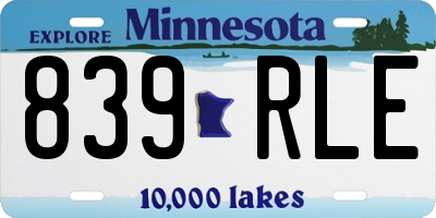 MN license plate 839RLE