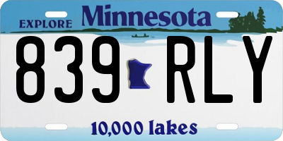 MN license plate 839RLY