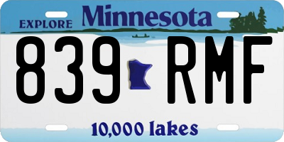 MN license plate 839RMF