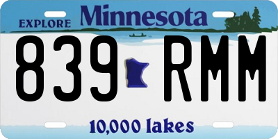 MN license plate 839RMM