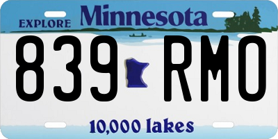 MN license plate 839RMO