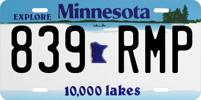 MN license plate 839RMP