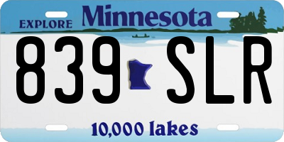 MN license plate 839SLR