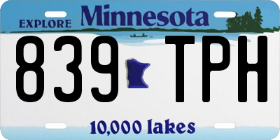 MN license plate 839TPH