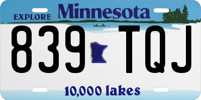 MN license plate 839TQJ