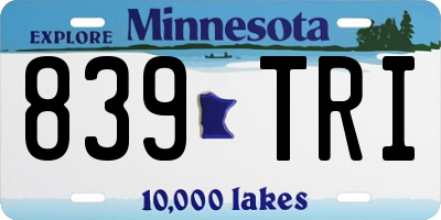 MN license plate 839TRI