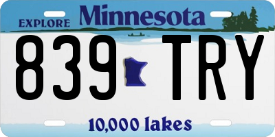 MN license plate 839TRY