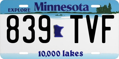 MN license plate 839TVF