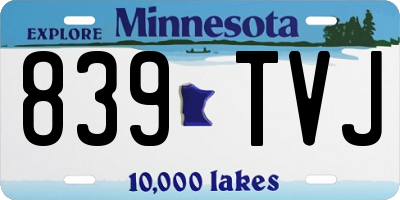 MN license plate 839TVJ