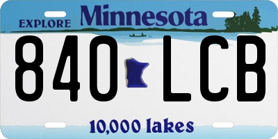 MN license plate 840LCB
