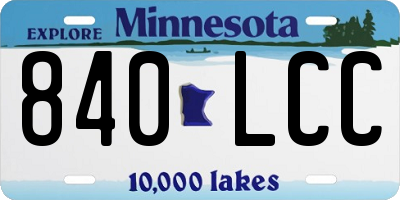 MN license plate 840LCC