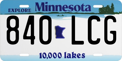 MN license plate 840LCG