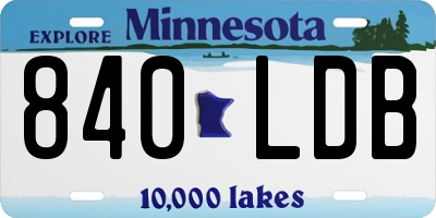 MN license plate 840LDB