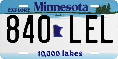 MN license plate 840LEL