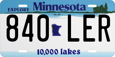 MN license plate 840LER